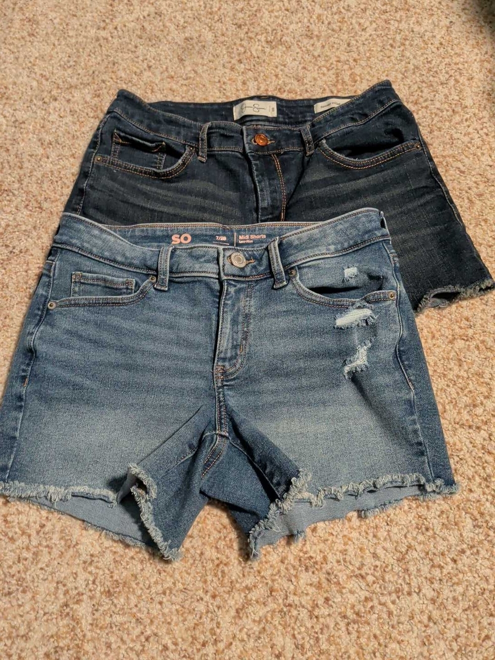 Two Denim Shorts Size 7/28